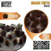 Grasbüschel - 12 mm selbstklebend - 75 Stück - Gebrannte Farbe 12944