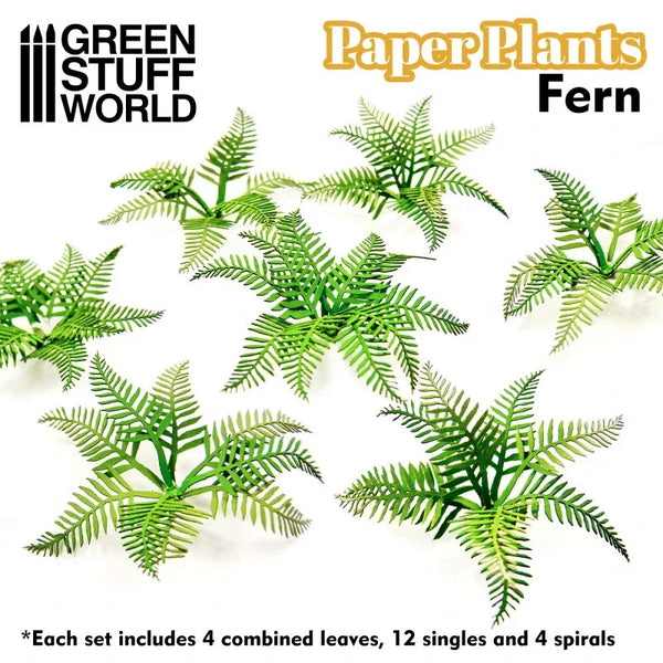 Papierpflanzen – Lasergeschnittene Papierpflanzen Farn 10363