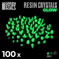 GRÜN GLÜHENDE Harzkristalle - Klein 10385