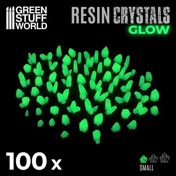 GRÜN GLÜHENDE Harzkristalle - Klein 10385