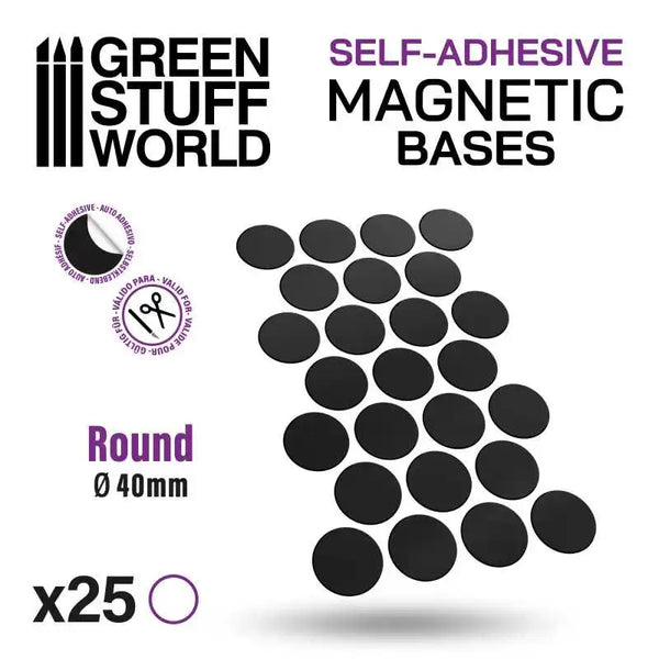 Round Magnetic Sheet SELF-ADHESIVE - 40mm 10864
