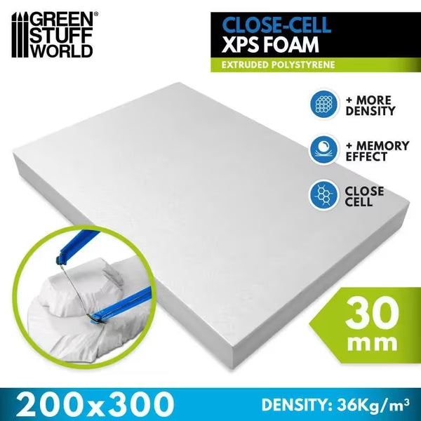 Geschlossenzelliger XPS-Schaumstoff 30 mm 200 x 300 10983