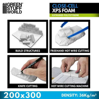 Geschlossenzelliger XPS-Schaumstoff 30 mm 200 x 300 10983