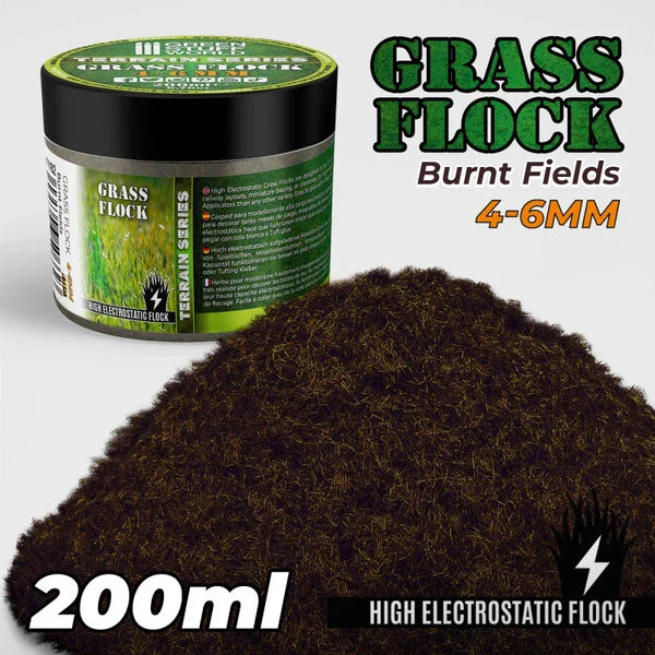 Statisches Grasflockenmaterial 4-6 mm - BURNT FIELDS - 200 ml 11162