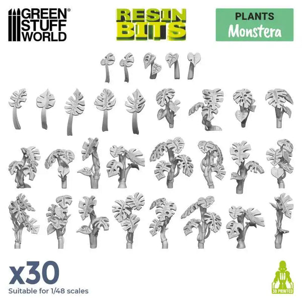 3D-gedrucktes Set – Monstera-Pflanze 11611