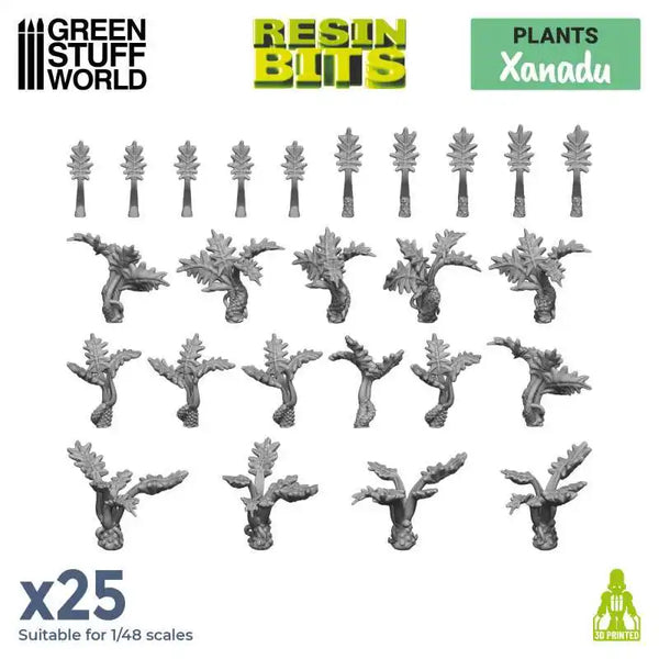Xanadu Pflanzen 25x - 3D-gedrucktes Set 11609