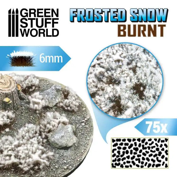 Sträucherbüschel - 6 mm selbstklebend - FROSTED SNOW - BURNT 11787