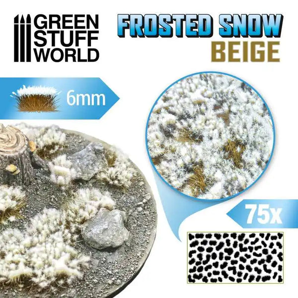 Sträucherbüschel - 6 mm selbstklebend - FROSTED SNOW - BEIGE 11789
