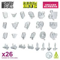 3D-gedrucktes Set – Hacker Screens 26x 12366