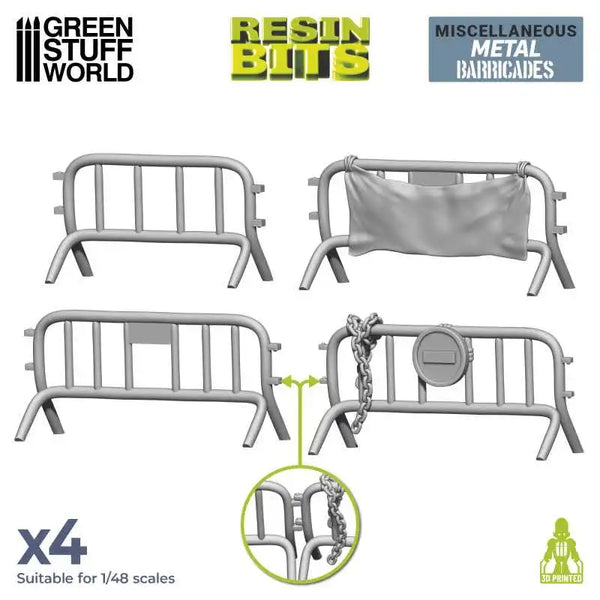 3D printed set - Metal Barricades 12416