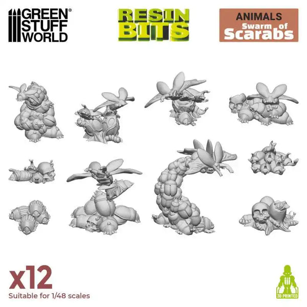 3D-gedrucktes Set – Schwarm von Skarabäen 12x 12666