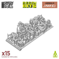 3D-gedrucktes Set – Schlangen 15x 12668