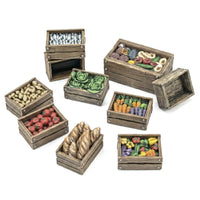 Green Stuff World Wooden Food Crates 1:48 12684