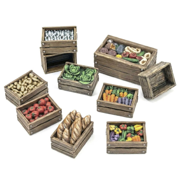 Green Stuff World Wooden Food Crates 1:48 12684