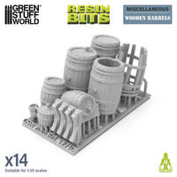Green Stuff World Wooden Barrels 1 op 35 12710