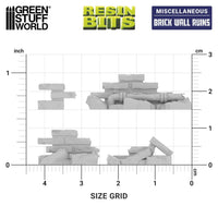 Green Stuff World Brick wall ruins 1:48 12747