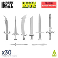 3D printed set - Swords & Daggers 30x 12791