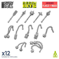 3D-gedrucktes Set – Flegel und Streitkolben 12x 12793