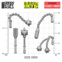 3D-gedrucktes Set – Flegel und Streitkolben 12x 12793