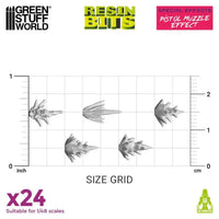 3D-gedrucktes Set – Pistolen-Mündungsfeuer 24x 12913