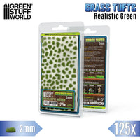 Green Stuff World Static Grass Tufts 2 mm - Realistic Green 12945