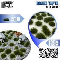 Green Stuff World Static Grass Tufts 2 mm - Dark Green 12946