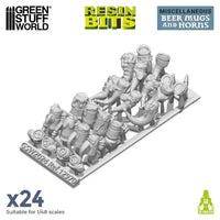 3D-gedrucktes Set – Bierkrüge und -hörner 12970