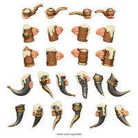 3D-gedrucktes Set – Bierkrüge und -hörner 12970