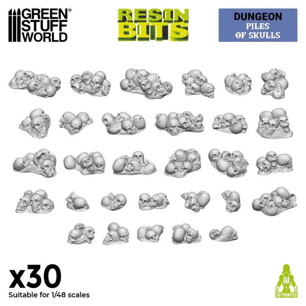 3D-gedrucktes Set – Piles of Skulls 1:48 13298
