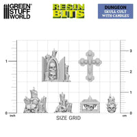 3D-gedrucktes Set – Totenkopfkult mit Kerzen 1:48 13299