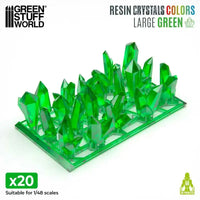 Green Resin Crystals - Large 13460