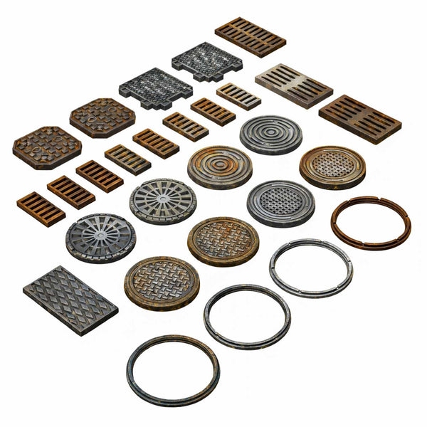 Green Stuff World Manhole Covers 1:48-1:35 13637