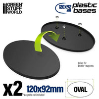 Ovale Sockel, leer, 120 x 92 mm, 2 Stück, 14149