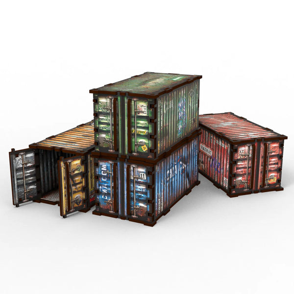 Green Stuff World Pre-painted WTC container (Pack x4) 14430