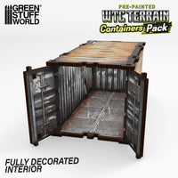 Green Stuff World Pre-painted WTC container (Pack x4) 14430