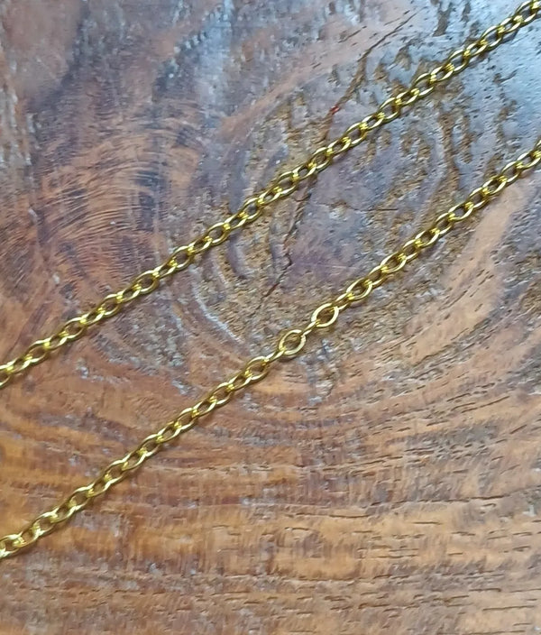 Gliederkette Gold (Look) 2,5 mm 1 m