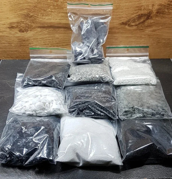 Schwarz-weißes Basismaterial-Set, 10 Beutel
