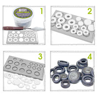Tyres and Hubcaps - Silicone Mold 2042