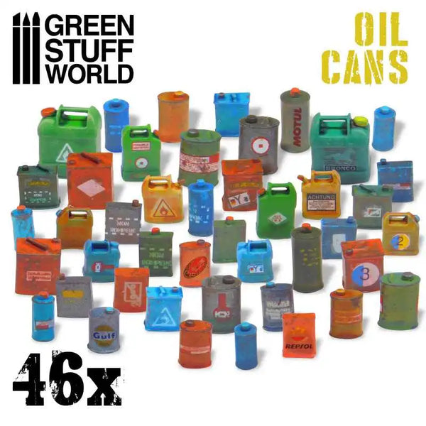 46x Resin Oil Cans - Olie Vaten 2363a
