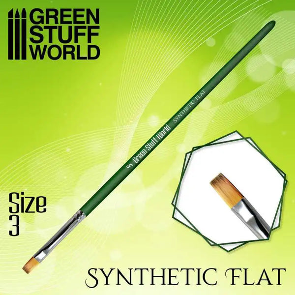 GREEN SERIES 2457 Flache Synthetikbürste Größe 3