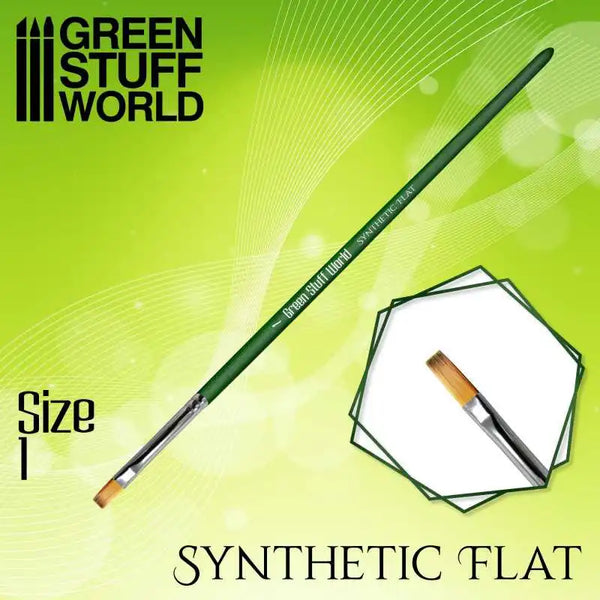 GREEN SERIES 2458 Flache Synthetikbürste Größe 1