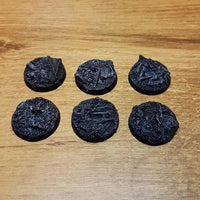 Nurgle-Bases, 25 mm runde Bases, 6 Stück
