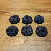 Nurgle-Bases, 25 mm runde Bases, 6 Stück