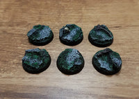 25-mm-Rundsockel für Steine, 6 Stück, neu