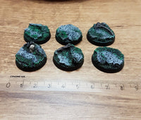 25-mm-Rundsockel für Steine, 6 Stück, neu