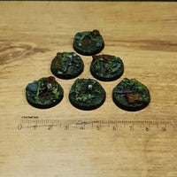 Nurgle-Bases, 25 mm runde Bases, 6 Stück
