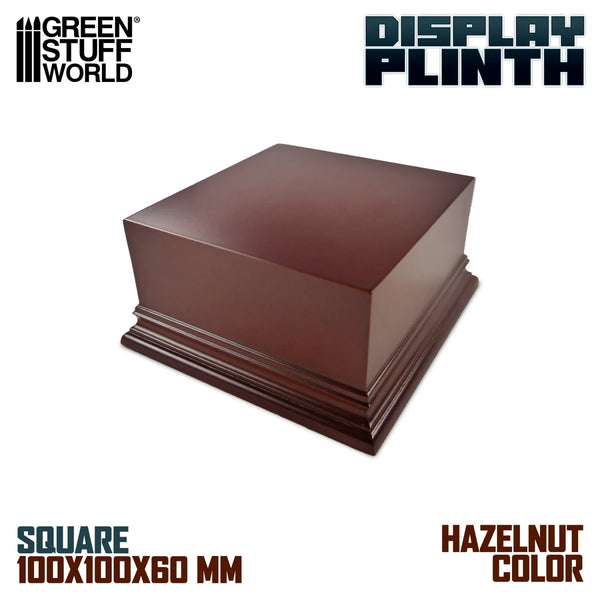 Green Stuff World Square Top Display Plinth 10x10cm - Hazelnut Brown 2705