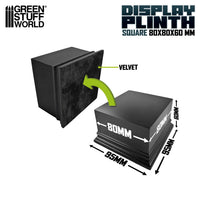 Green Stuff World Square Top Display Plinth 8x8 cm - Black 2706