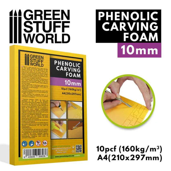 Phenolharz-Schnitzschaumstoff 10 mm – A4-Format 3243