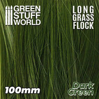Langes Gras 100 mm Dunkelgrün 3347